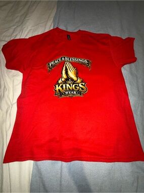 Peace & Blessings' Red Graphic Tee